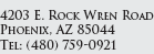 4203 E. Rock Wren Road, Phoenix, AZ 85044 Tel: (480) 759-0921